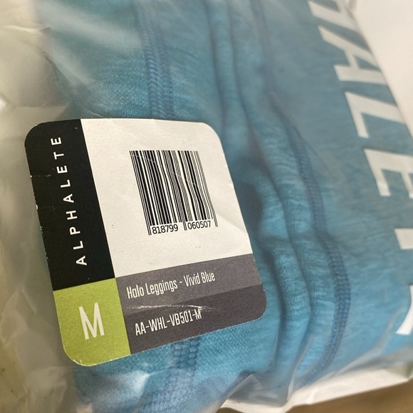 Alphalete Halo leggings size Medium high rise vivid blue NEW - Picture 6 of 7